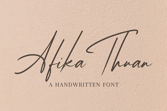 Afika Thuan: A Romantic Calligraphy Font for Web Design