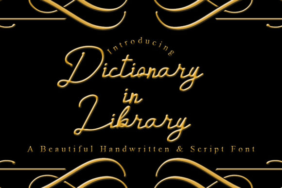 Dictionary in Library: A Handwritten Font for Web Design