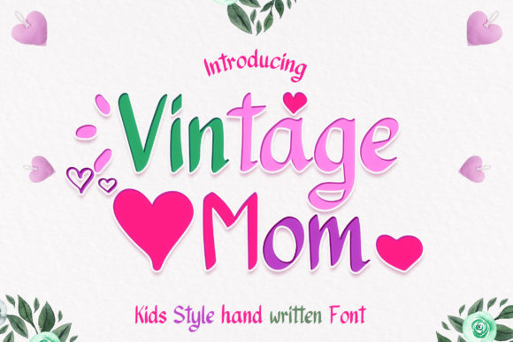 Vintage Mom: A Charming Handwritten Font for Editorial Design