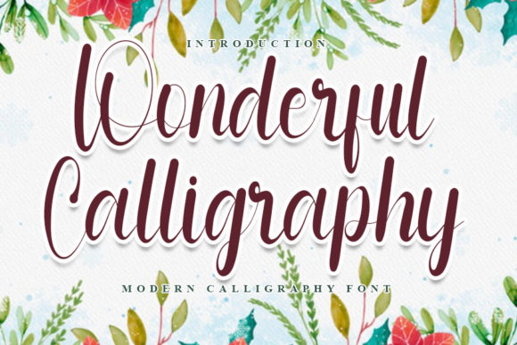 Wonderful Calligraphy: A Font for Elegant Editorial Design